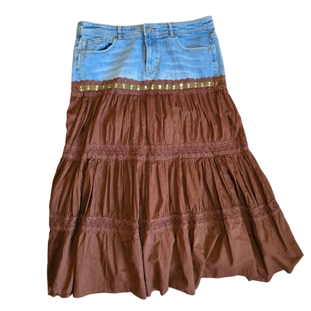 Y2K Long Flowy Skirt